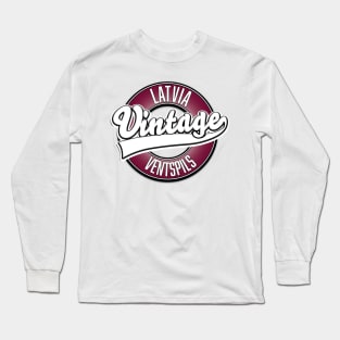 Ventspils latvia vintage logo Long Sleeve T-Shirt